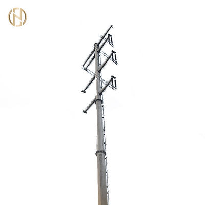 kupować Galvanized Transmission Electrical Steel Pole Hot DIP Galvanized Electrical Power Pole With Good Price online manufacture