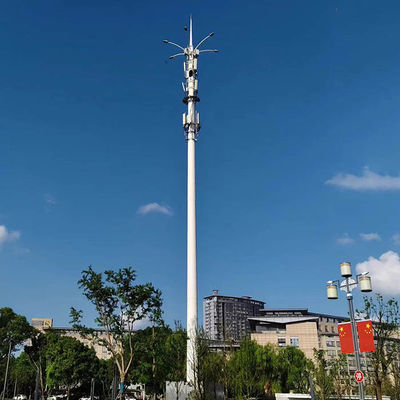 kupować Customized Hot Dip Galvanized Steel 30m Telecommunication Poles With Antennas online manufacture