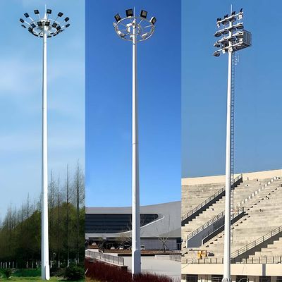kupować 15m to 50m Adjustable High Pole Light Stadium High Mast Light Pole Hot Selling Galvanized High Mast Lighting Steel Pole online manufacture