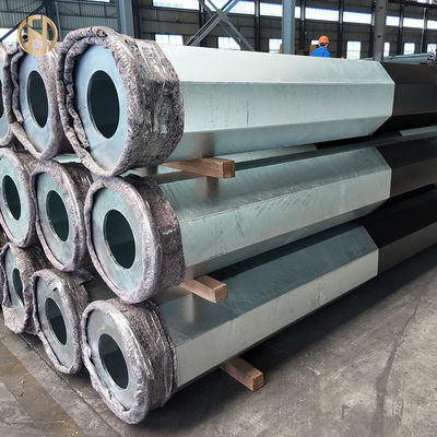 kupować High-quality Export Octagonal Hot-dip Galvanized Transmission Line Steel Poles online manufacture