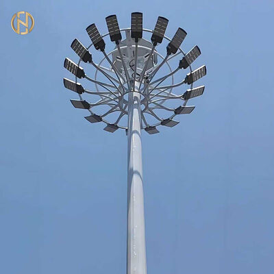 kupować Wysoki maszt oświetlenia stadionu o różnych kształtach i wysokościach od 15 do 40 metrów, wyposażony w trwałą konstrukcję ze stali ocynkowanej online manufacture