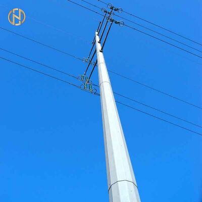 kupić 33kV/66kV Q355B HDG Słup Stalowy Ośmiokątny, 30FT/40FT Monopol z Łączeniem Wsuwanym do Napowietrznych Linii Energetycznych, ISO 1461 online manufacture