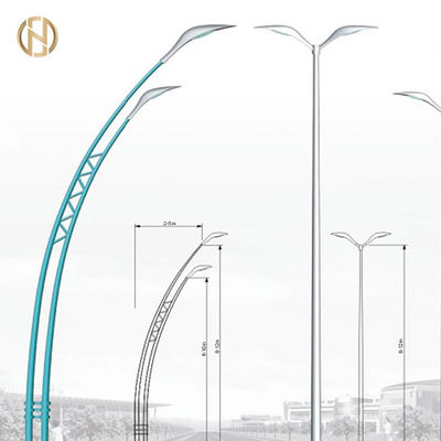 kupować 3-12M Conical Shape Street Light Pole Q345B Steel Pole With Double Arm online manufacture