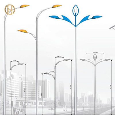 kupować 8M Street Light Pole Q235B Round Conical Single Arm Lamp Post online manufacture