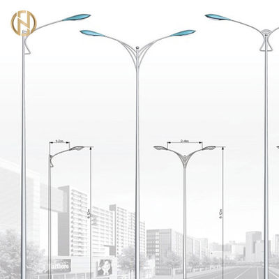 kupować IP65 Galvanized 12M Single Arm Street Light Pole online manufacture