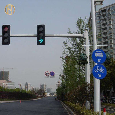 kupować 6M X 6M L Type Stop Light Pole With Red Yellow Green Lights High Precision online manufacture