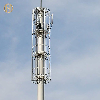kupować Tubular Telecommunication Tower 36M 4 Sections Slip Joint Galvanized Surface online manufacture