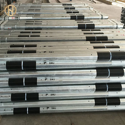 kupować 13.5M 45FT Steel Electrical Power Pole Zinc Color Octagonal Cross Sectional Shape online manufacture