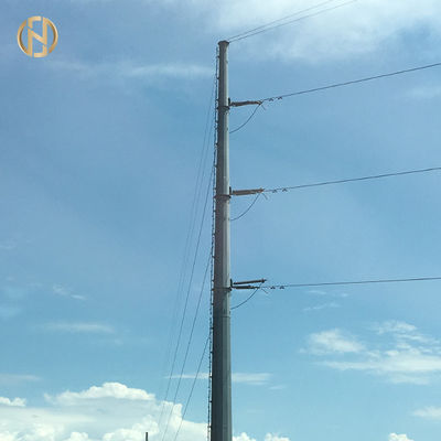 kupować 138KV HDG 35M Electric Utility Pole With Baseplate And M48 Anchor Bolt 60-90 Degree online manufacture