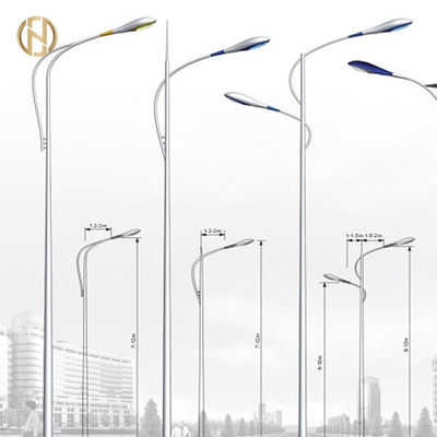 kupować Single / Double Arm Street Light Pole  12M 10M 8M 6M Galvanized Light Pole online manufacture