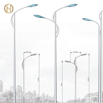 kupować 6M 8M 10M 12M Street Light Pole Octagonal Shape Q235B / Q345B Shaft Material online manufacture