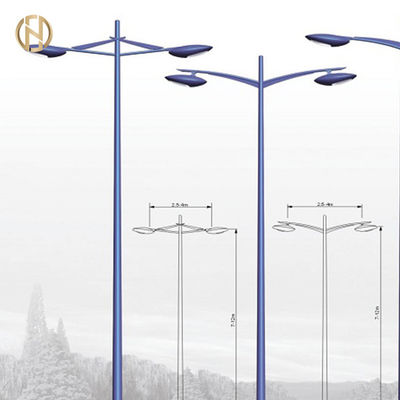 kupować Single Or Double Arm Street Light Pole Custom 3-12M 85um Galvanization Thickness online manufacture