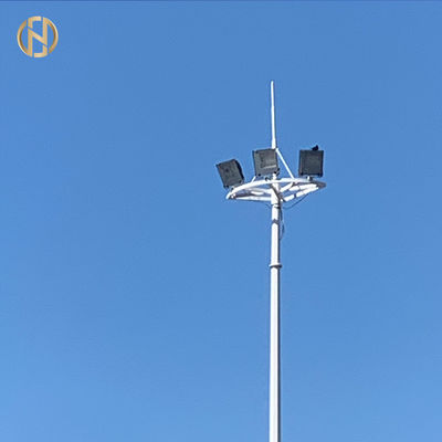 kupować Q420 Steel Octadecagon High Mast Lamp Pole 20M 30M 35M 40M online manufacture