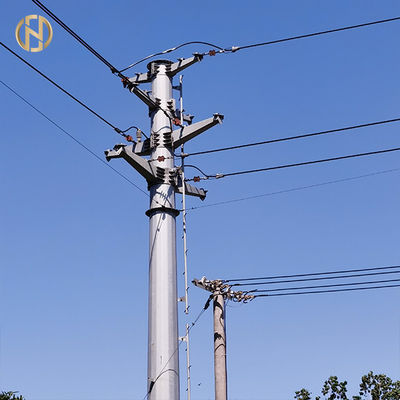 kupować 19M 3000daN 60FT Tubular Tapered Steel Pole Monopole Tower For Transmission Line online manufacture