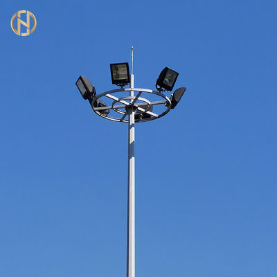 kupować Galvanized And Spray Paint High Mast Pole 35M 40M 4 Section For Shipping Terminal online manufacture
