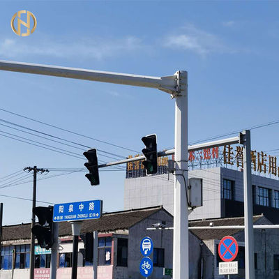 kupować 6M 8M CCTV Camera Pole  Security Camera Post Polygonal T Type For Main Street online manufacture