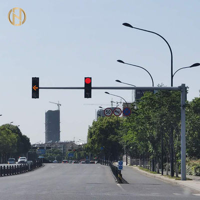 kupować Q235B Steel CCTV Camera Post 6M*9M Octagonal Shape For Traffic In L Shape online manufacture