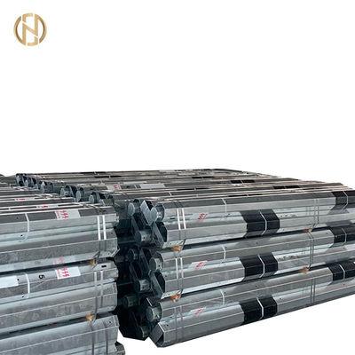 kupować Low Voltage Tubular Galvanized Steel Pole 11m Length Black Painting Color online manufacture