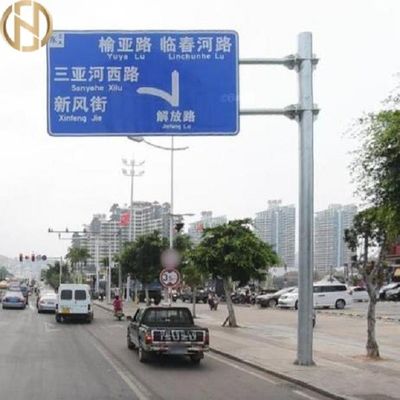 kupować White Steel Traffic Sign Pole Hot Dip Galvanized Or Powder Coating Surface online manufacture