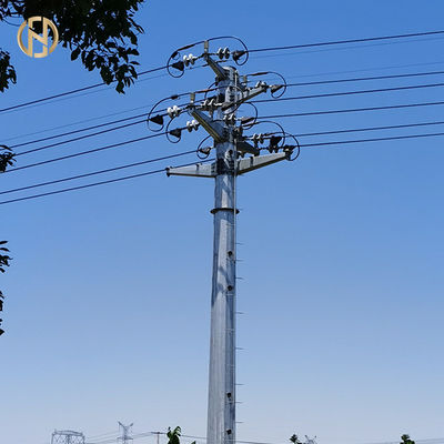 kupować Steel Electric Metal Power Transmission Pole 69KV 90FT Q460C online manufacture