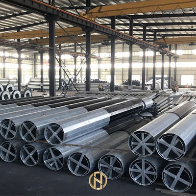 kupować Buried Type Metal Utility Poles GR50 Octagonal Shape 15KV 33KV 14m online manufacture