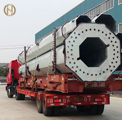 kupować 100FT 120FT Telecom Poles ASTM A572 GR65 Steel Hot Dip Galvanized online manufacture