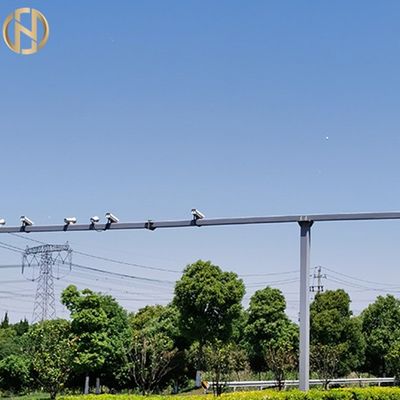 kupować Q235 Galvanized CCTV Outdoor Security Camera Pole Double Brackets online manufacture