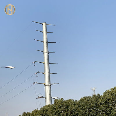 kupować 9M Galvanised Metal Steel Utility Pole 350daN 200daN For 11kv Power Distribution online manufacture