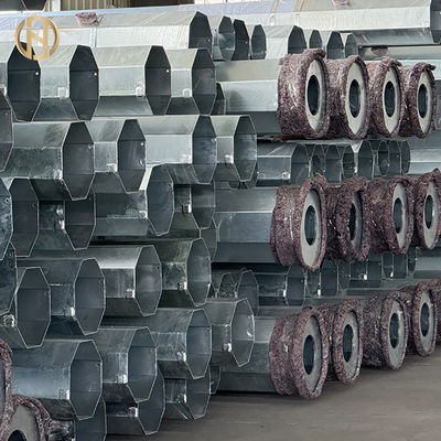 9M 10M 12M Hot Dip Galvanized Concrete Electric Pole 33KV Steel Tower Pole for Power Distribution Equipment