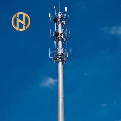 FUTAO Gorąca sprzedaż 30m Galwanizowany monopol słup stalowy; Ciężka wieża telekomunikacyjna maszt antenowy dla stacji bazowej 5G