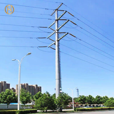 Zespół splotów splecionych Q355 Galwanizowany słup stalowy, 15-20M Oktogonalny słup dystrybucji energii dla 10-35kV, Zweryfikowane źródło Producent